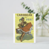 カリビアンでの休暇  ヴィンテージ旅行 ポストカード (スタンド正面)