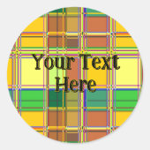 カリビアンカラフルファブリックマドラスタルタン ラウンドシール (正面)