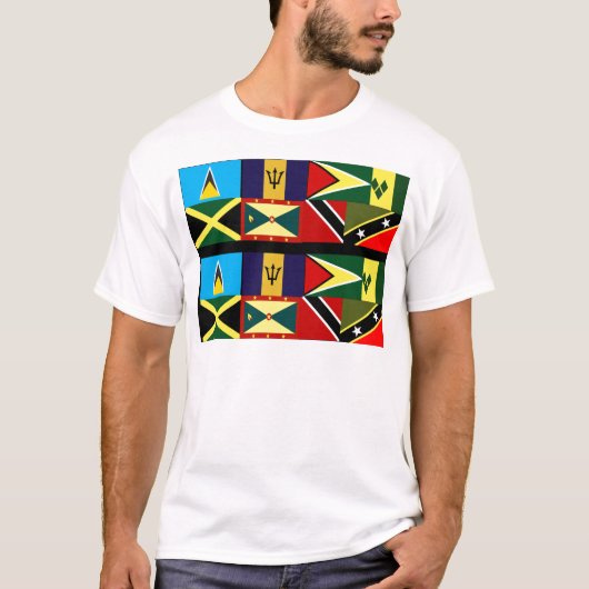 カリビーン旗メンズシューズ Tシャツ (正面)