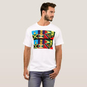 カリビーン旗メンズシューズ Tシャツ (正面フル)