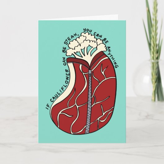 カリフおもしろいロアステーキ勇気付けられる カード (正面)