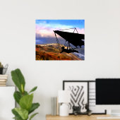 カリフつるォル州沿岸上空を滑空 ポスター (ホームオフィス)