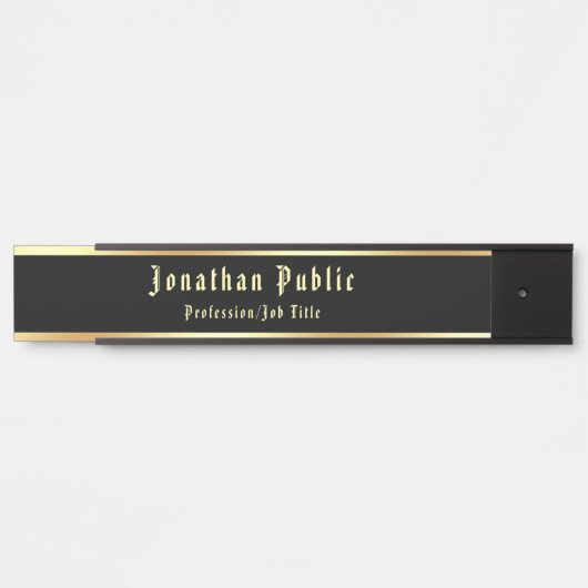 カリファイドブラック金ゴールドクラシックノスタルジックルック サインプレート (正面)
