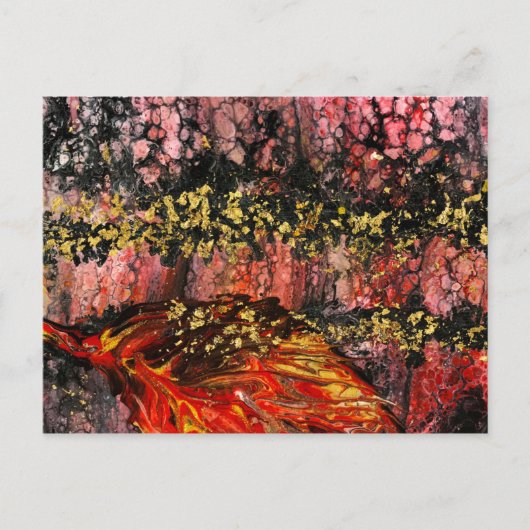 カリフインスパイアアニアの火事でレッドウッドが燃えている シーズンポストカード (正面)