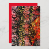 カリフインスパイアォニアの炎の赤い金ゴールド炎で 招待状 (正面/裏面)