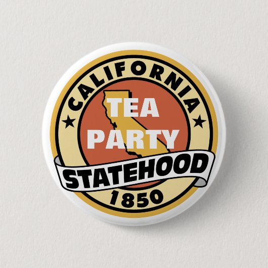 カリフォルニアお茶会の国家 缶バッジ (正面)