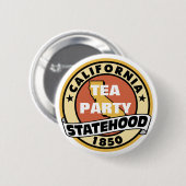 カリフォルニアお茶会の国家 缶バッジ (正面&裏面)
