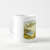 カリフォルニアからのご挨拶 コーヒーマグカップ (正面左)