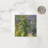 カリフォルニアからのブルーミング:青いカール ノートカード (正面/裏面インサイチュ)