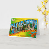 カリフォルニアからの挨拶 カード (黄色い花)