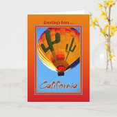 カリフォルニアからの挨拶 カード (黄色い花)