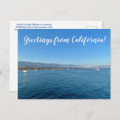カリフォルニアからの挨拶：サンタバーバラ葉書 ポストカード (正面/裏面)