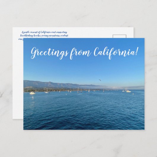 カリフォルニアからの挨拶：サンタバーバラ葉書 ポストカード (正面/裏面)