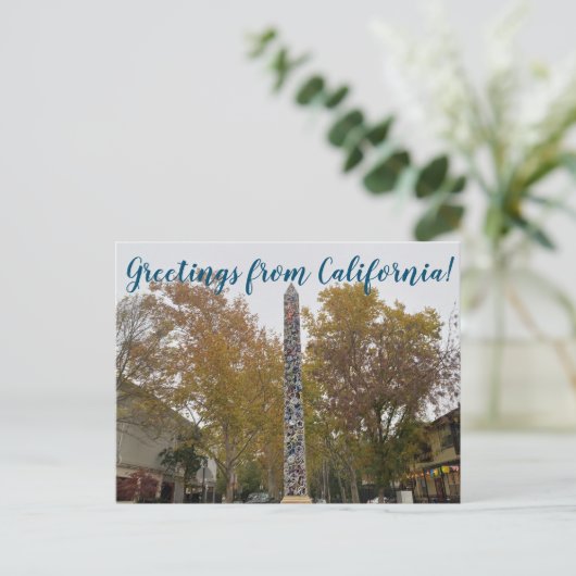 カリフォルニアからの挨拶：デイビス針 ポストカード (スタンド正面)