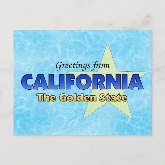 カリフォルニアからの挨拶 ポストカード (正面)