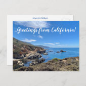 カリフォルニアからの挨拶! ポストカード (正面/裏面)
