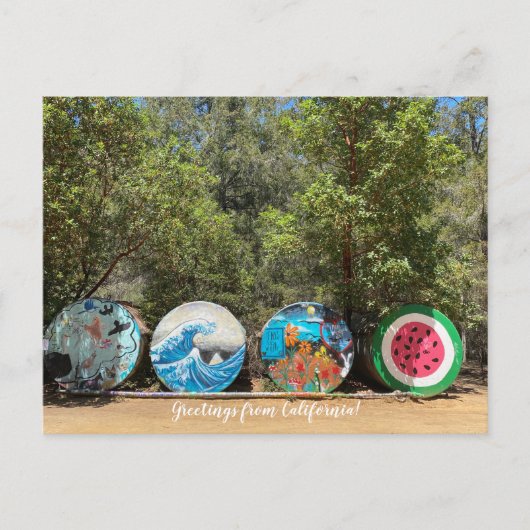 カリフォルニアからの挨拶！ ポストカード (正面)