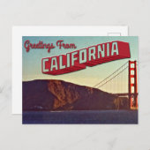 カリフォルニアからの挨拶 ポストカード (正面/裏面)