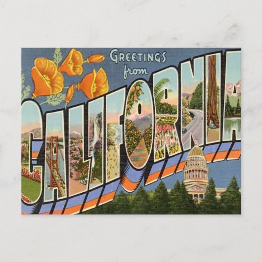 カリフォルニアからの挨拶 ポストカード (正面)