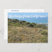 カリフォルニアからの挨拶!ポストカード ポストカード (正面/裏面)