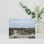 カリフォルニアからの挨拶：海に避難 ポストカード (スタンド正面)