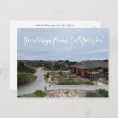 カリフォルニアからの挨拶：海に避難 ポストカード (正面/裏面)