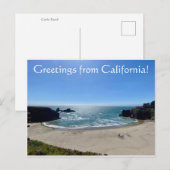 カリフォルニアからの挨拶:調理師ビーチ ポストカード (正面/裏面)