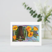 カリフォルニアからの最も最高のな新年の願いを使って シーズンポストカード (スタンド正面)