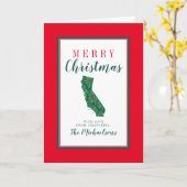 カリフォルニアからの聖降誕祭 カード (黄色い花)