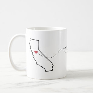 カリフォルニアからネブラスカへ-ハート2ハートコーヒーマグ コーヒーマグカップ