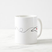 カリフォルニアからノースカロライナへ – ハート2ハート コーヒーマグカップ (正面右)