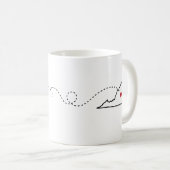 カリフォルニアからバージニアまで – ハート2ハートコーヒーマグ コーヒーマグカップ (正面右)