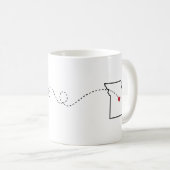 カリフォルニアからミズーリ – ハート2ハートコーヒーマグ コーヒーマグカップ (正面右)