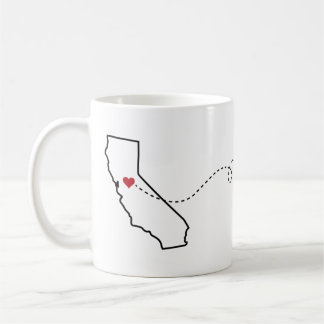 カリフォルニアからユタ州 – ハート2ハートコーヒーマグ コーヒーマグカップ