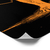 カリフォルニアが大好き – オレンジとブラック ポスター (角)