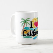 カリフォルニアが大好き コーヒーマグカップ (正面左)