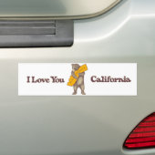 カリフォルニアが大好き バンパーステッカー (車上)