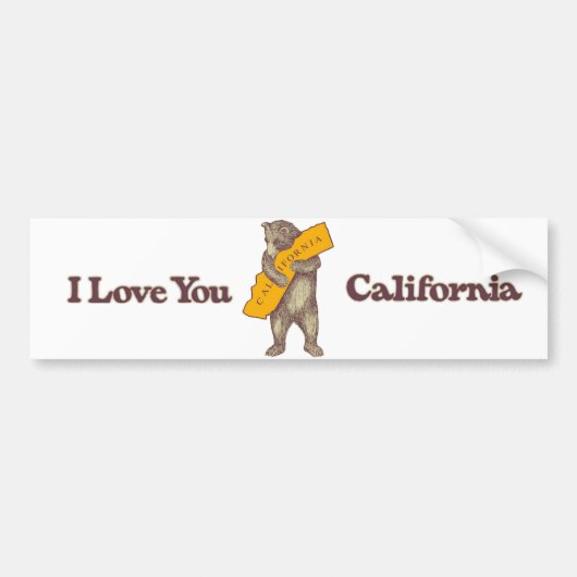 カリフォルニアが大好き バンパーステッカー (正面)