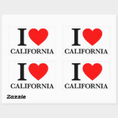 カリフォルニアが大好き 長方形シール (シート)