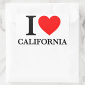 カリフォルニアが大好き 長方形シール (バッグ)