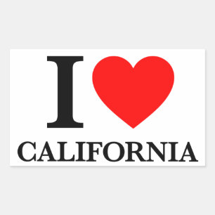 カリフォルニアが大好き 長方形シール