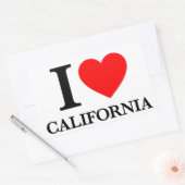 カリフォルニアが大好き 長方形シール (封筒)