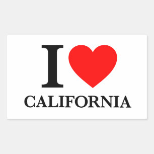 カリフォルニアが大好き 長方形シール