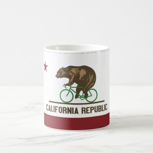 カリフォルニアくまのバイクのマグ コーヒーマグカップ (中央)