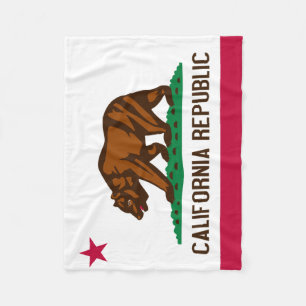 カリフォルニアくまの旗毛布 フリースブランケット