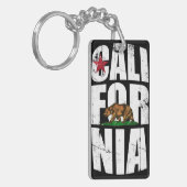 カリフォルニアくまの旗 キーホルダー (正面左)