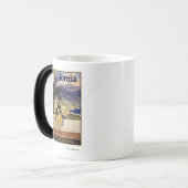 カリフォルニアこの夏。 列車での旅行 モーフィングマグカップ (正面左)