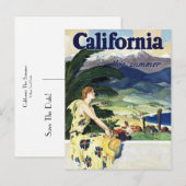 カリフォルニアこの夏 案内ポストカード (正面/裏面)