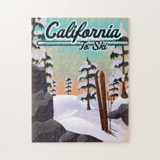 カリフォルニアでスキーを ジグソーパズル (縦)