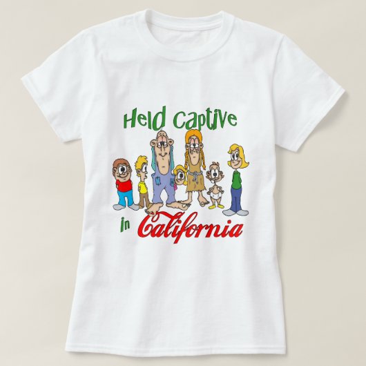 カリフォルニアで捕虜に収容される Tシャツ (デザイン正面)